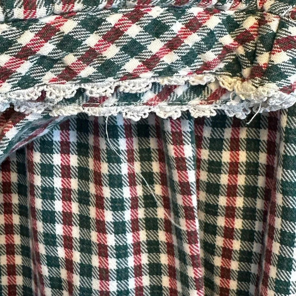 Amanda Stewart Intimates Vntg smocked Plaid Cotton Christmas Nightgown Size XL - Picture 4 of 10